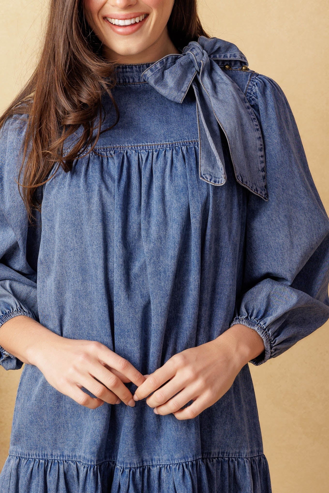 COMMON GROUND LIGHT WEIGHT DENIM MINI DRESS Flying Tomato